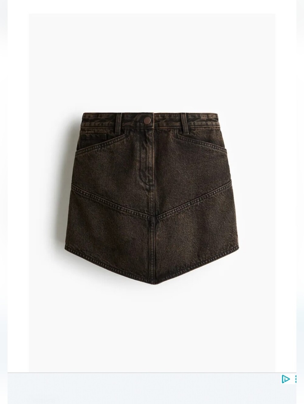 LORENA SARAVIA H&M V-Hem Twill Skirt size 8